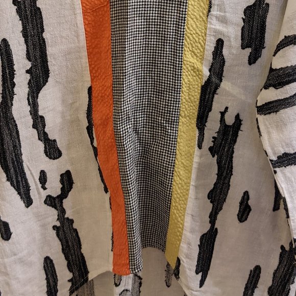 Khangura Mixed Linen Multi Color Women's Top S - Picture 6 of 6